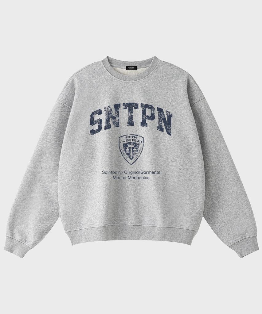 SAINTPAIN Sp Police Heavyweight Oversized Sweatshirt Melange Gray
