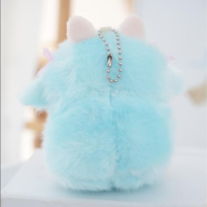 Little Sheep Plush Keychain Kawaii Cartoon Animal Stuffed Doll Lovely Pendant for Kids School Bag Decor