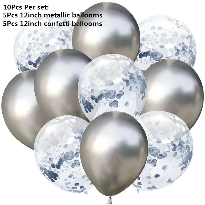 10/14 шт. Микс из розовых розовых шаров, сердечек, звезд, розового золота, конфетти, шары для украшения дня рождения, детей, взрослых, воздушные шары, свадебные шары