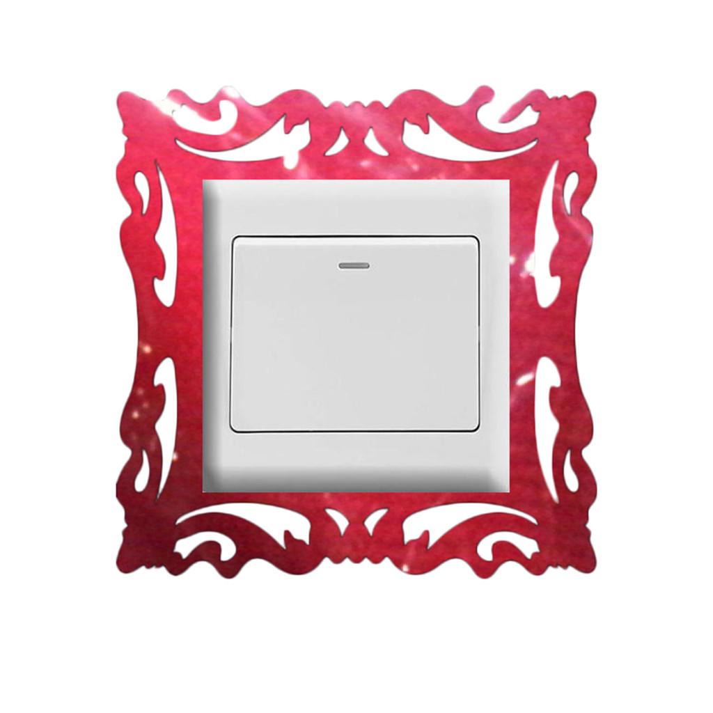 1PC Switch Sticker Home Decor Wall Mirror Style Photo Frames For Shop Switch KTY
