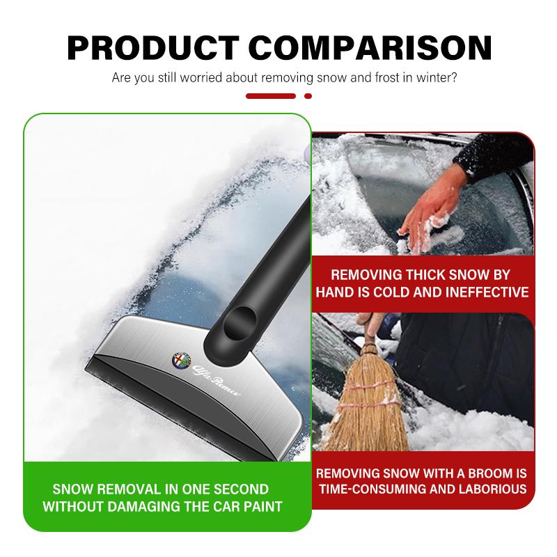 Car Snow Shovel Long Handle Outdoor Ice Scraper Accessories For Alfa Romeo 159 Giulietta Giulia 147 Mito 156 159 166 GT StelvioZA3