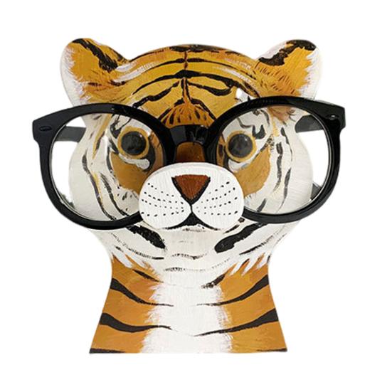 Деревянный держатель для очков в форме тигра, кролика, пингвина, быка, органайзер для очков, подставка для очков, домашний декор