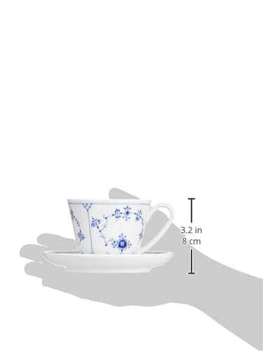 [Официально импортировано] Пара чашка и блюдце Royal Copenhagen Blue Fluted Plain, Свадебный подарок, 1053582
