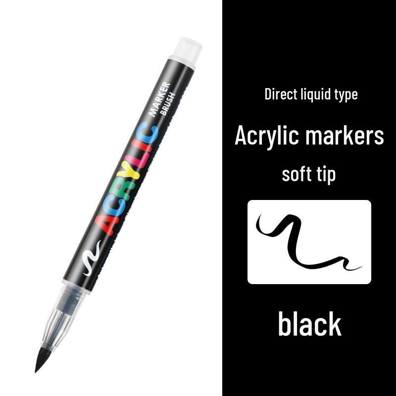 8101 Акриловые маркеры с мягким наконечником - 12/24 цвета для студенческого творчества, DIY и граффити