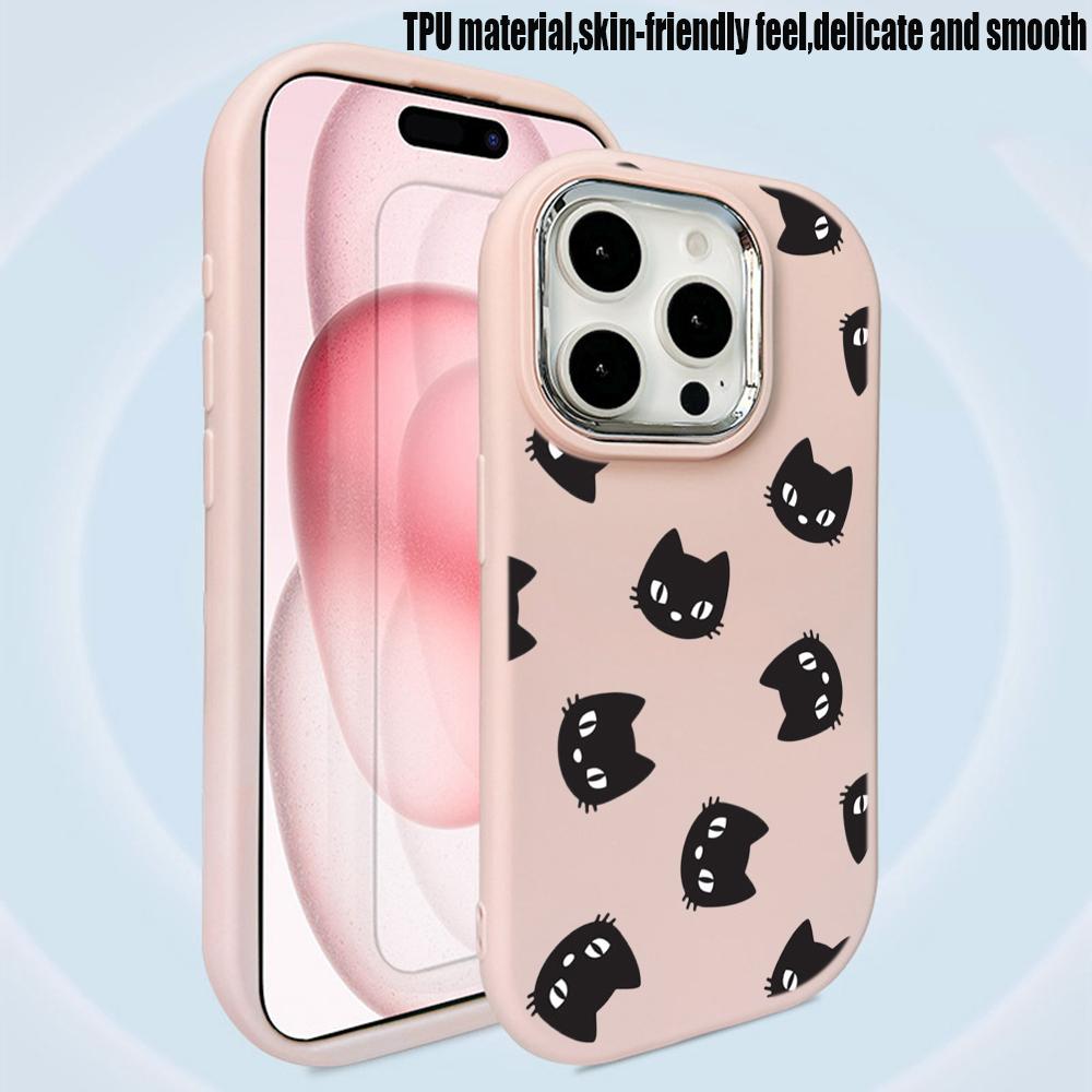 LZ8 Cartoon Cat Cute Art Soft Phone Case for Samsung S24 Ultra S23 Plus S21 FE A16 A54 A34 A52 A06 Infinix Hot 40 30i Lens Protection Shockproof Cover