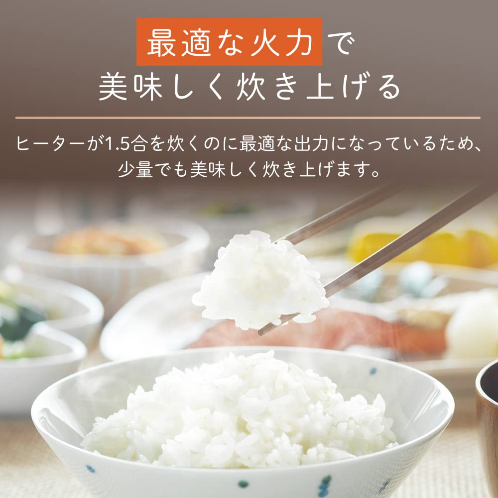 Iris Ohyama Rice To For Living For 1 White Quick Barley Rice White Cooker, Small, 0.5 1.5 Cups, Alone, Person, Wash-Free Rice, Rice, Cooking,