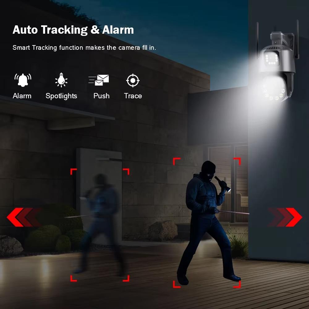 2024 Новая Wi-Fi камера HD 6MP PTZ 50X Zoom Двусторонняя аудиосвязь Цветная Ночное Видение Уличная Водонепроницаемая CCTV Видеонаблюдение Безопасность Wi-Fi IP-камера