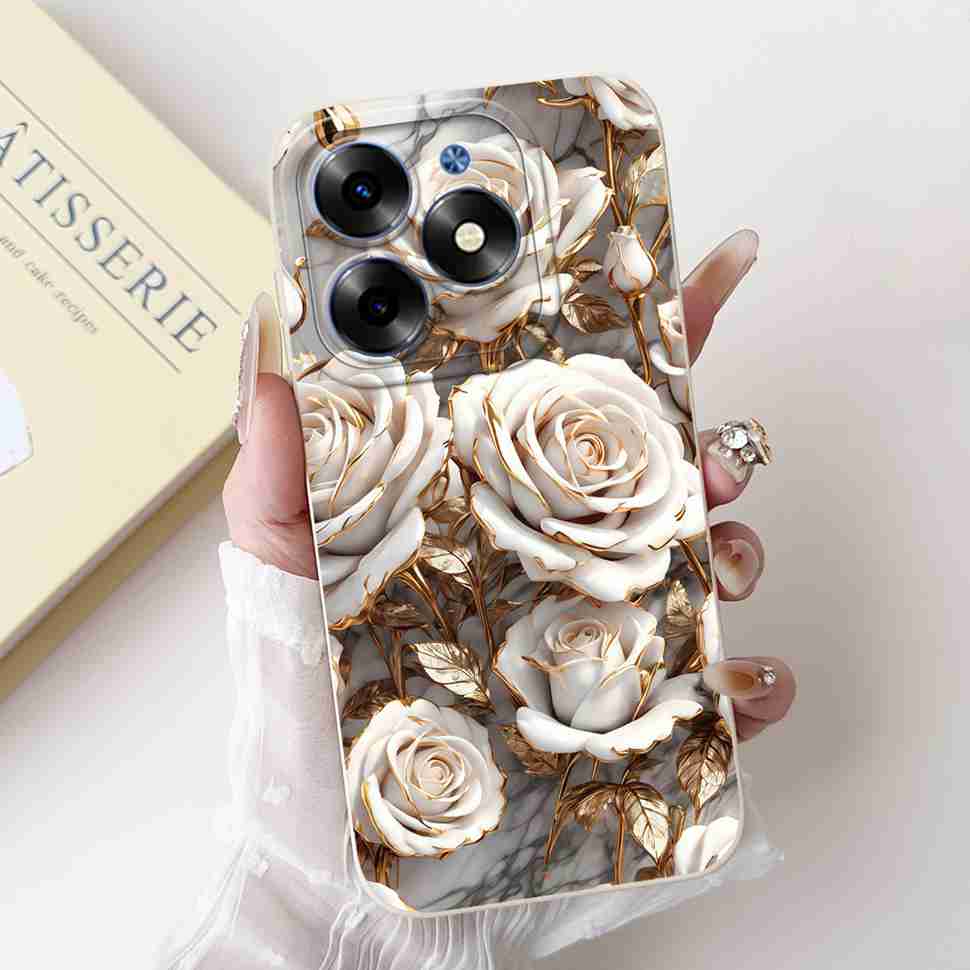 Розовый Кот Для Tecno Spark Go 2024 Чехлы BG6 Мягкий Силиконовый Чехол Для Tecno Spark 20 Spark20 SparkGo 2024 Корпус Чехол Для Телефона