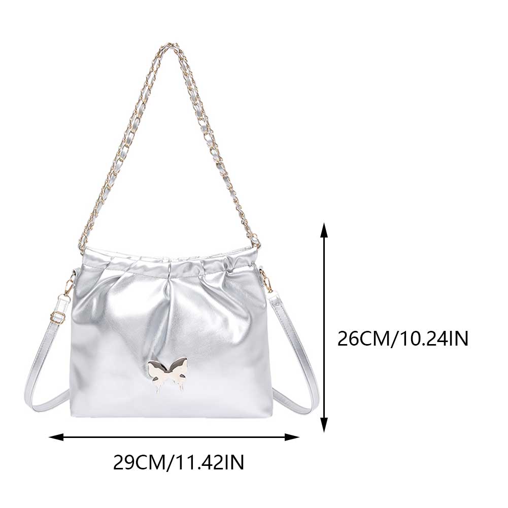 Сумка через плечо с бабочкой, модная сумка из искусственной кожи с регулируемым ремешком, модная сумка через плечо