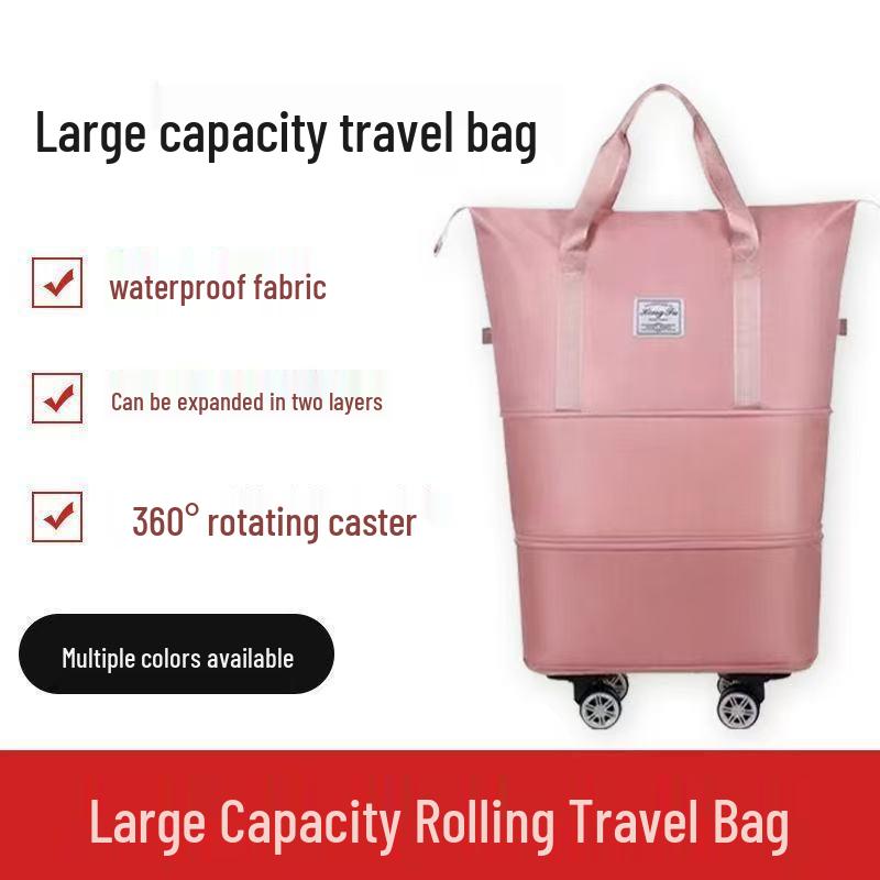 Очень большая расширяемая дорожная сумка-даффл на колесах: Разделение влажного/сухого, Легкий и Практичный для Дородового хранения и Деловых поездок.