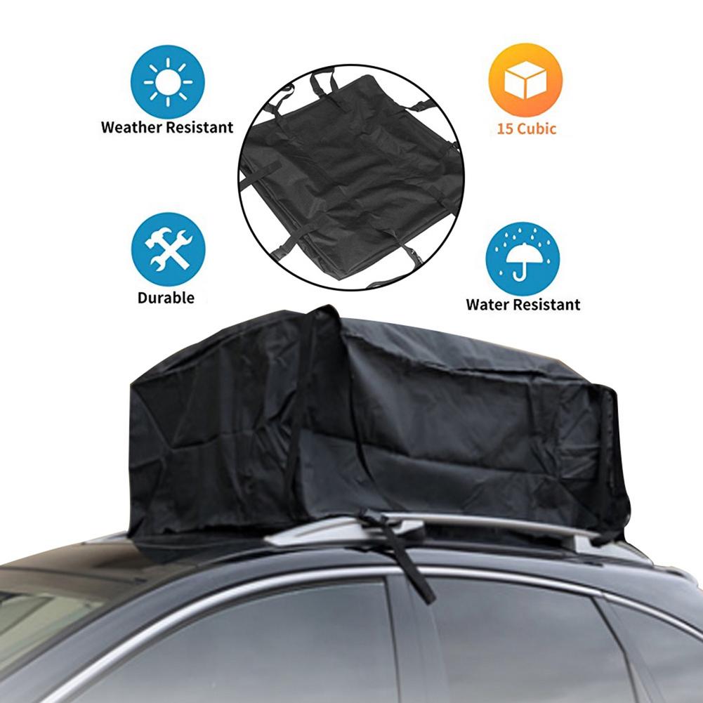600D Polyester Cloth Waterproof and Dustproof Roof Luggage Bag SUV Roof Travel Storage Bag Durable Large-capacity Storage Bag