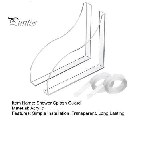 2 шт. самоклеящиеся защитные экраны для душа, легко устанавливаемые, прозрачные, акриловые, защитные экраны для душа, угловые защитные экраны для ванны