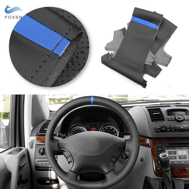 Автомобильные аксессуары, чехол на руль, кожаная отделка для Mercedes Benz Vito 2010-2015 Viano W639 2006 2007 2008 2009 2010