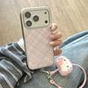 Корейский Ins Капающий Клей Розовый Клетчатый Чехол для Телефона Чехол для Мобильного Телефона для iPhone 17ProMax 16ProMax 15ProMax 14ProMax 13 Ударопрочный Жесткий Акриловый Корпус