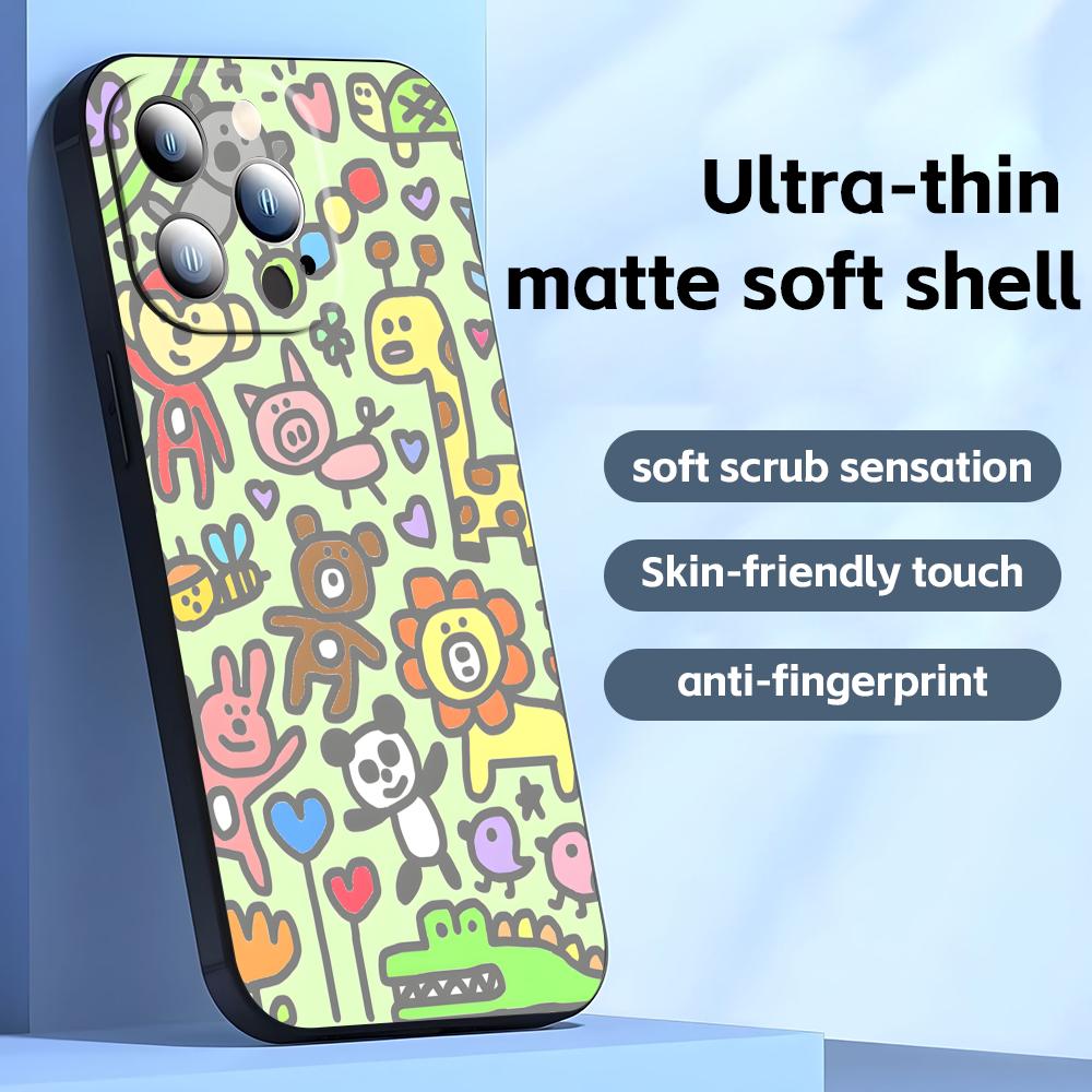 Cute giraffe  Phone Case For iPhone17 16 16e 15 14 13 12 11 Plus Mini Pro Max Soft black Shockproof Cover