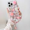 Роскошный 3D Цветочный Чехол для Телефона Для Realme C75 C75X C73 C71 C61 C55 C51 C53 C35 C31 C30 C33 C25 C21Y C25Y C20 C21 Ручной Работы Жемчуг Хрусталь Стразы Обложка