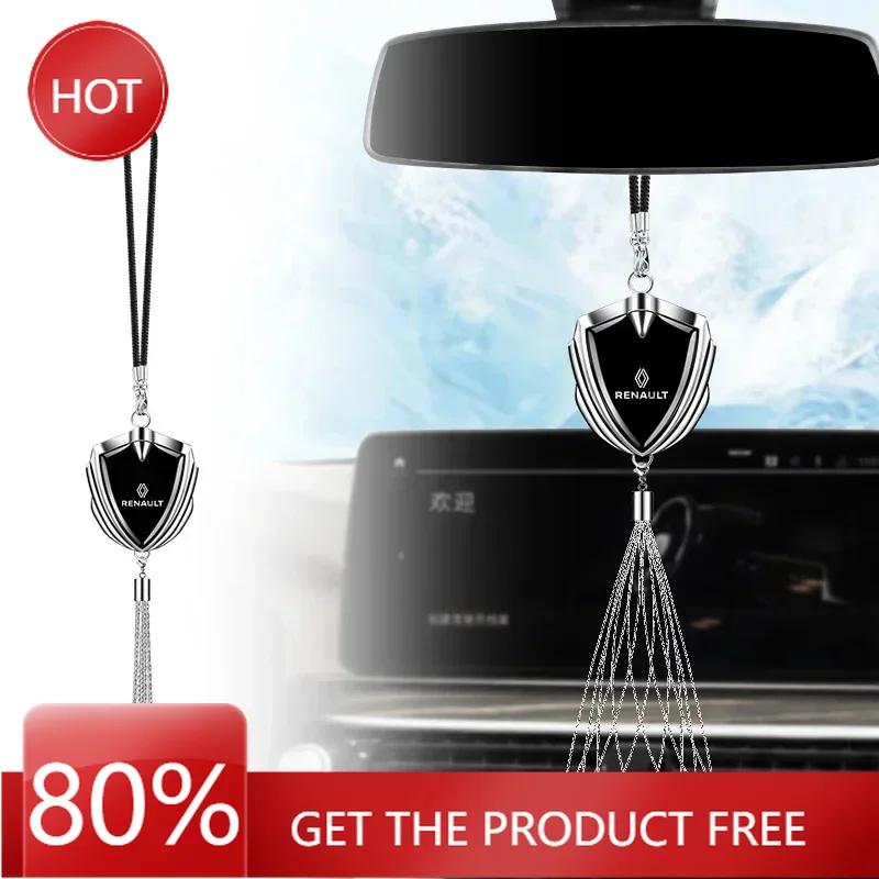2026 Hot For Renault Hub Caps 3D Metal Car Badge Rear View Mirror Pendant Hanging Ornaments Auto Accessories for Renault koleos