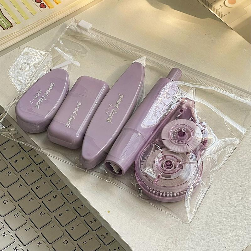 6 шт./компл. студенческая корректирующая лента для детей, модная однотонная серия, гладкая корректирующая лента с белыми чернилами, школьные принадлежности