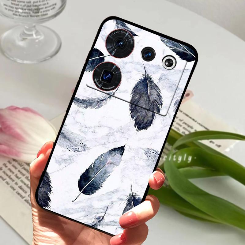 Чехол для ZTE nubia Z50 Ultra, чехол, мягкая печать, силикон, ТПУ, черный бампер, крышка для задней панели телефона ZTE nubia Z60 Ultra, Coque z50Ultra