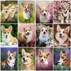 5D DIY Алмазная картина Собака Мозаика Распродажа Алмазная вышивка Животное Ремесленный комплект Алмазная мозаика Цветок Украшения для дома