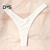 Женские трусики-стринги, тонкие бесшовные однотонные трусы с низкой талией, хорошая воздухопроницаемость, женские трусы, женское повседневное нижнее белье