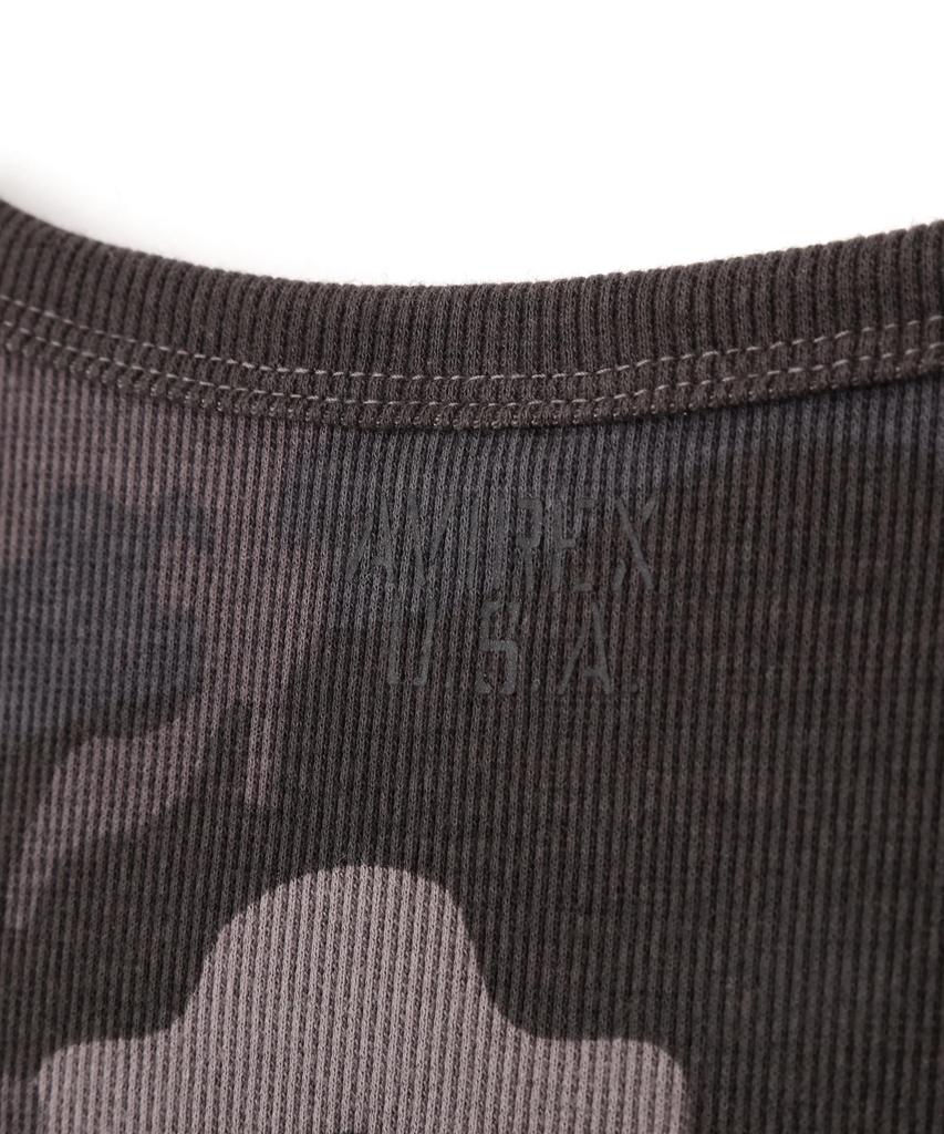 AVIREX Daily Rib Long Sleeve Crew Neck Camouflage Rib Crew Neck Long Sleeve for Daily Size Black 6153481 T-Shirt (Web Exclusive) T-Shirt Wear, Men's