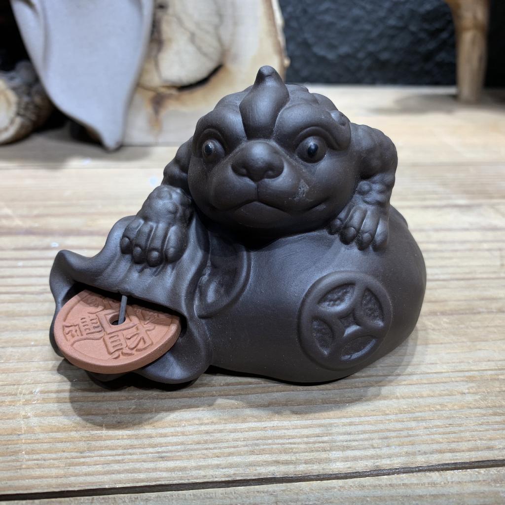 1 шт. Чайное сокровище Фиолетовый песок Чай Игра с Pixiu Золотая жаба Чай Домашнее животное Украшение ручной работы Привлечение богатства