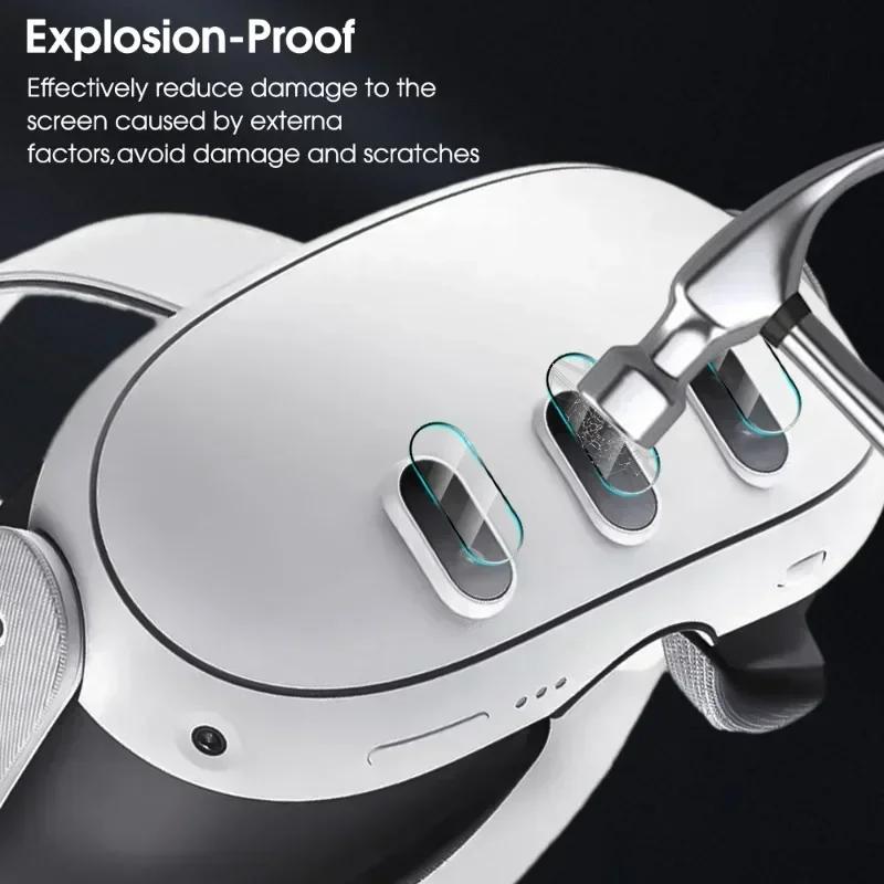 Для Meta Quest 3 VR Защитная пленка для объектива из закаленного стекла HD Прозрачная защитная пленка от царапин для аксессуаров Meta Quest3