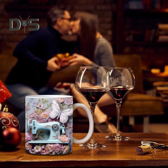 3D швейная расписная кружка, креативный космический дизайн с ручкой, безопасная для микроволновой печи, многоцелевая кружка, подарочные принадлежности