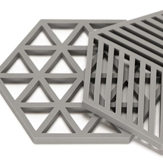 Силиконовая подставка-тривет Шестиугольная подставка Подставка под кастрюлю Термостойкая и нескользящая Настольные коврики Изолированные защитные накладки для рабочего стола для дома, бара, кафе