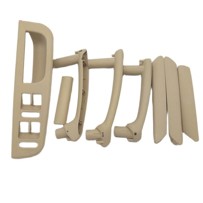 8pcs/set Beige Interior Door Handle With Trim For Volkswagen 1998-2005 Passat B5 Inner Armrest Hand-Clasping Switch Box