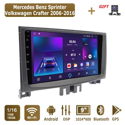 Android автомобильное радио для Mercedes Benz Sprinter Volkswagen 2006-2016 мультимедийный проигрыватель головное устройство стерео GPS навигация BT WIFI 1+16 ГБ