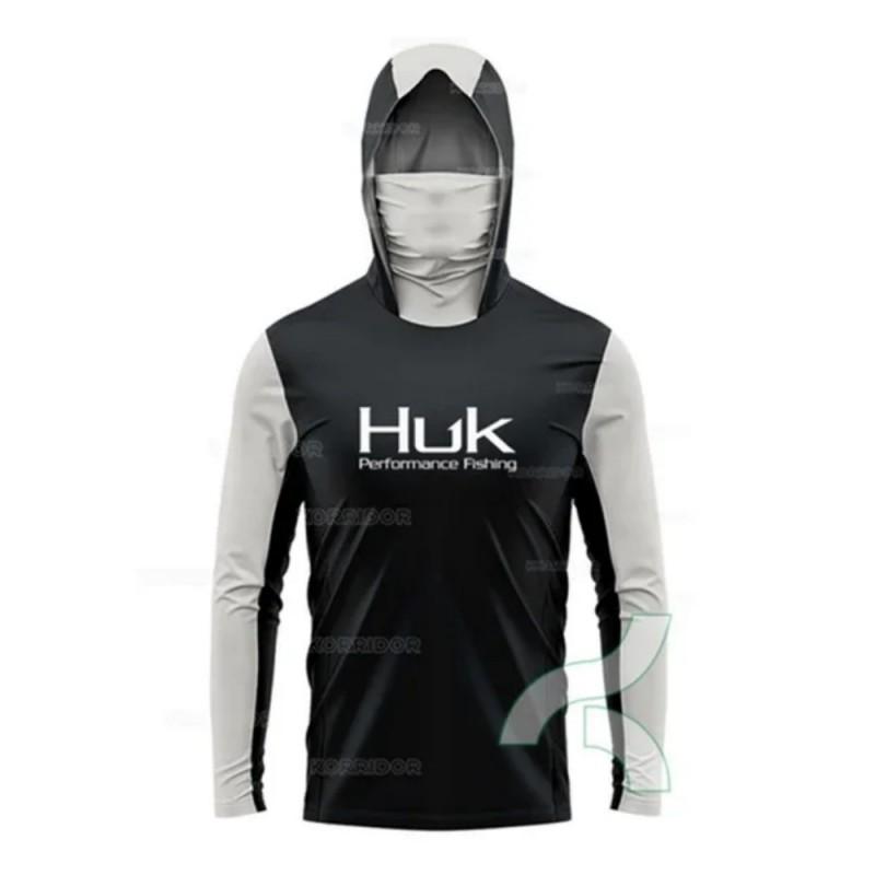 Новый HUK Спортивный костюм с капюшоном для рыбалки, легкая защита от солнца, с длинным рукавом, Luya