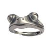 Bohemian for Women Artistic Design Vintage Opening Ring Resizable Frog Finger Ring Silver Color