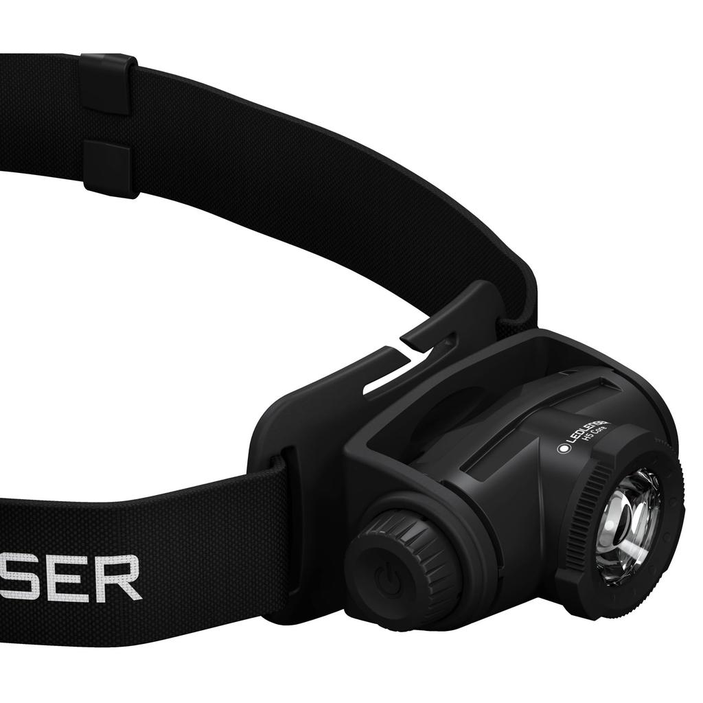 Ledlenser H5 Core LED 2 AA Battery Charging Black Japanese Headlight, Cases, (Product Code 502193) [Official Product]