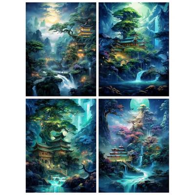 Полная алмазная мозаика Пейзаж Водопад 5d DIY Вышивка Дом Набор для вышивания крестом Декоративные картины для дома