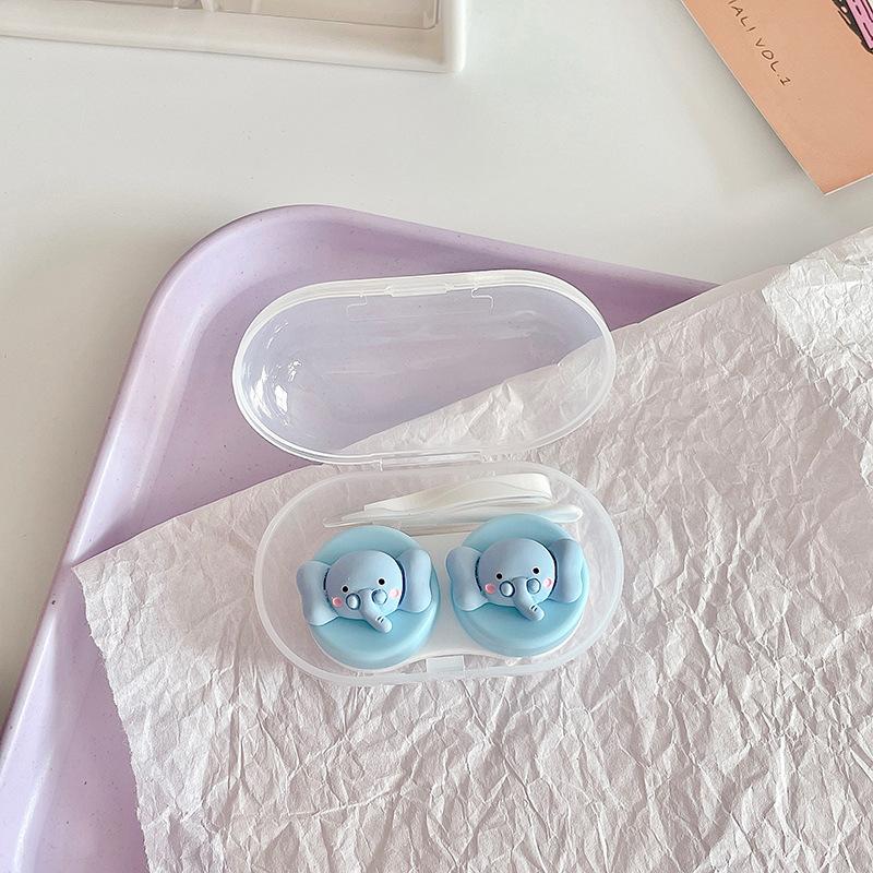 Чехол для контактных линз Новый чехол для контактных линз с пинцетом, набор присосок, портативный контейнер, коробка для контактных линз для женщин и мужчин