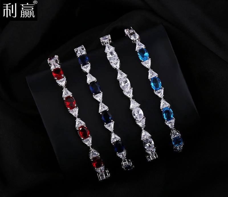 Браслет из циркона высокого класса, ручное ювелирное изделие, изысканная работа с гальваническим покрытием