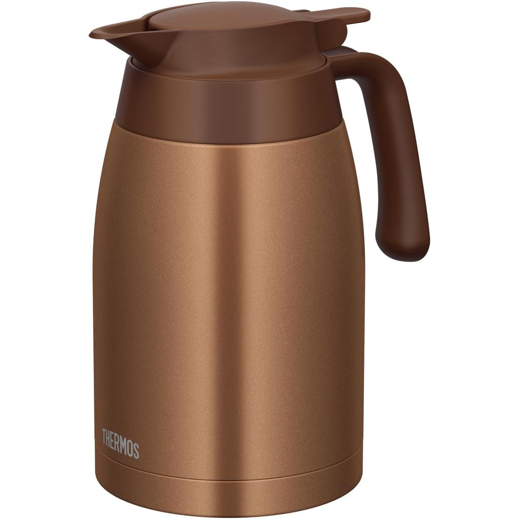 Thermos Stainless Steel Pot 1.5L Brown Gold Thermal Pot Tabletop Pot Thermos Structure Heat/Cold TTB-1501 BWG