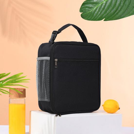 Lunch Box Bag Convenient School Supply Easy To Clean Insulated Bento Box Bag Practical Freshness Preservation Oxford Cloth