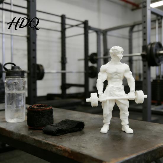 Статуя Железный Человек 3D Печать Мускулистый Мужчина Украшение Скульптура на Фитнес-Тему для Бодибилдеров