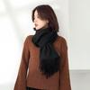 2023 Autumn/Winter Solid Color Imitation Cashmere Scarf with Tassels – Japanese & Korean Sweet Fashion