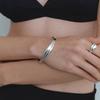 Double Wave Bangle Bracelet