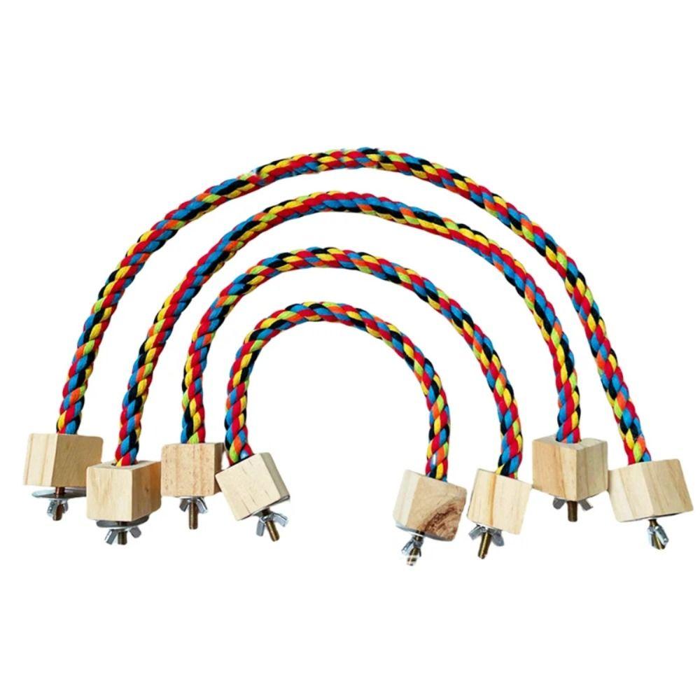 Эластичные игрушки для укусов домашних животных и птиц, деревянные игрушки для лазанья попугаев, новые игрушки из хлопковой веревки