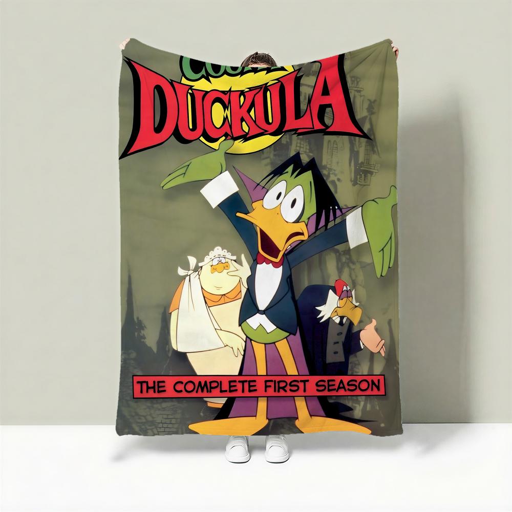 Cartoon C-Count Duckula Throw Lightweight 240g Flannel Blanket Soft Skin-friendly for Summer Cooling