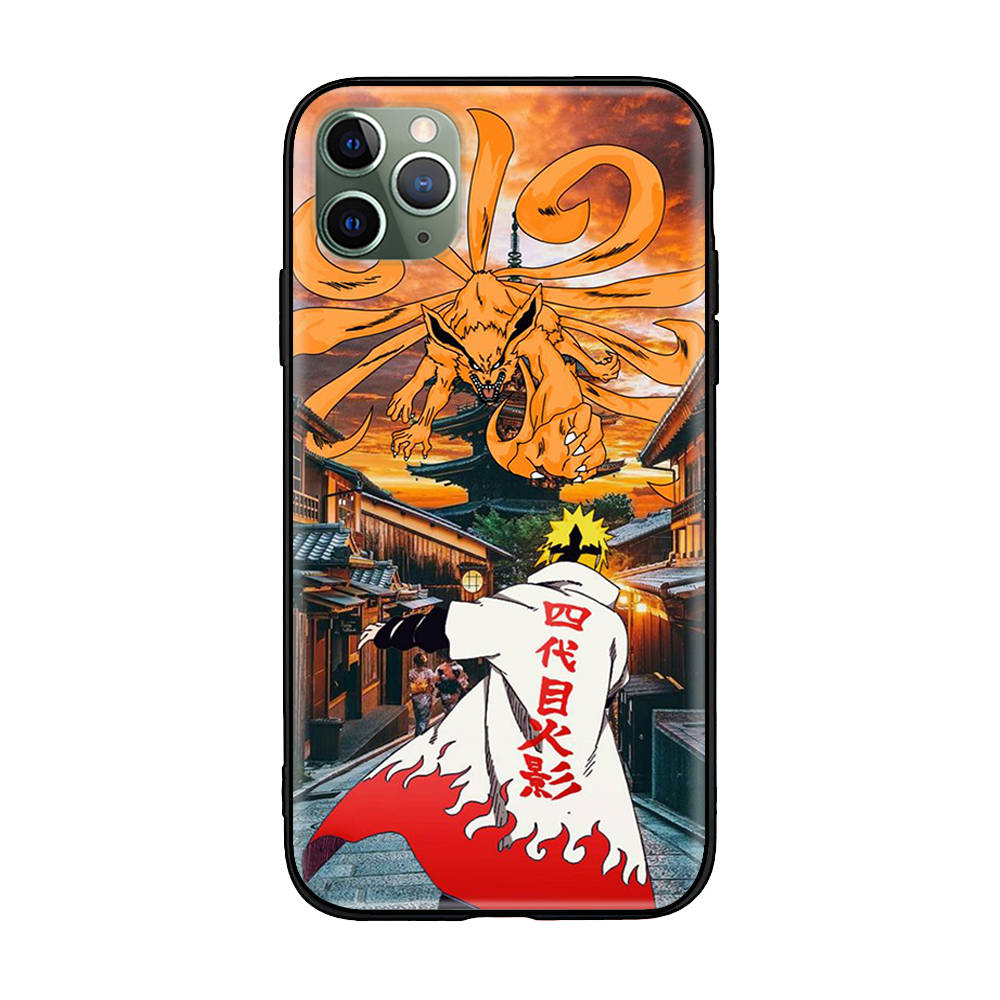 W-20 Naruto Hokage Soft Black Case for iPhone 11 12 13 14 15 6 7 8 X XS Pro Max XR Samsung S21 S22 S23 S24 FE Ultra S8 Plus