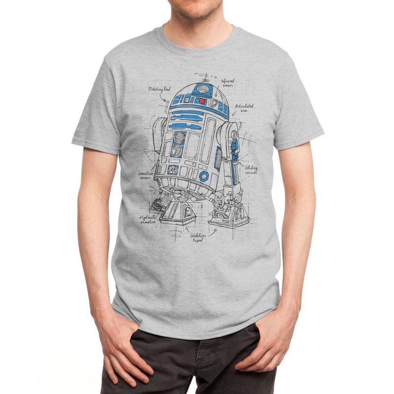 Ретро Фильм Дроид R2-D2 Чертеж Футболка. Летняя хлопковая футболка унисекс с коротким рукавом и круглым вырезом, новинка S-3XL
