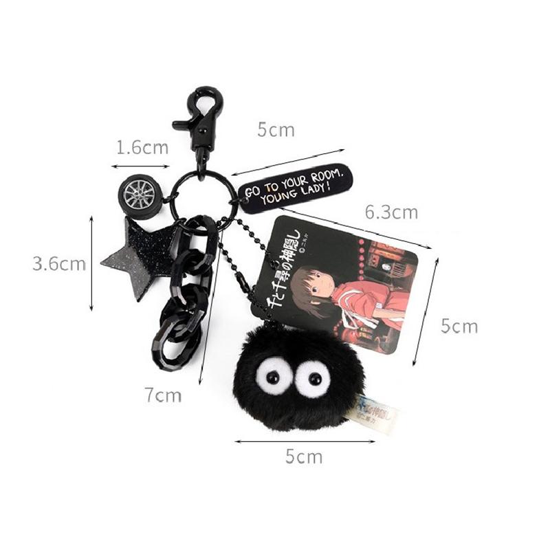 Black Coal Elf Keychain Spirited Away Hayao Miyazaki My Neighbor Totoro Briquett