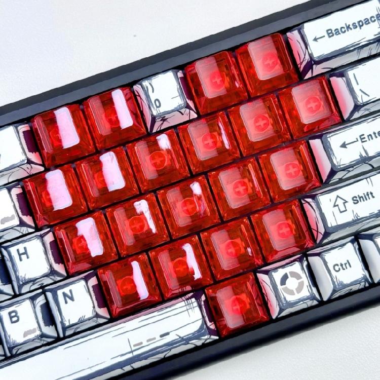PC Heart Keycaps 21 Keys OEM Height Slip Mechanical Upgrade
