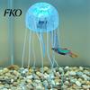 Non-toxic Aquarium Ornament Faux Jellyfish, Soft Silicone Fluorescent Realistic Floating Jellyfish for Saltwater Tanks Safe Fish Tank